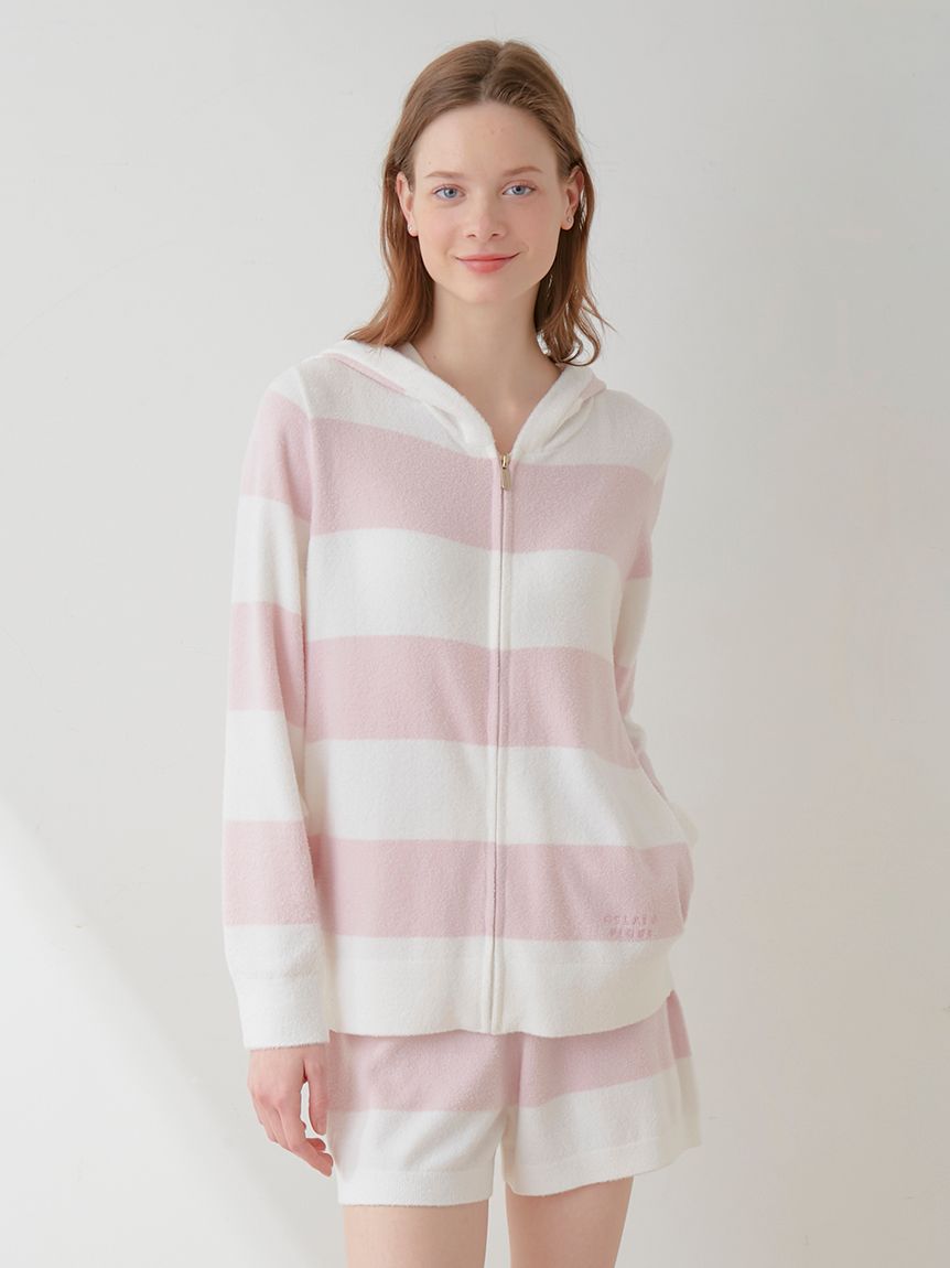 Smoothie Lite 2-Border Zip Up Hoodie Cardigan
