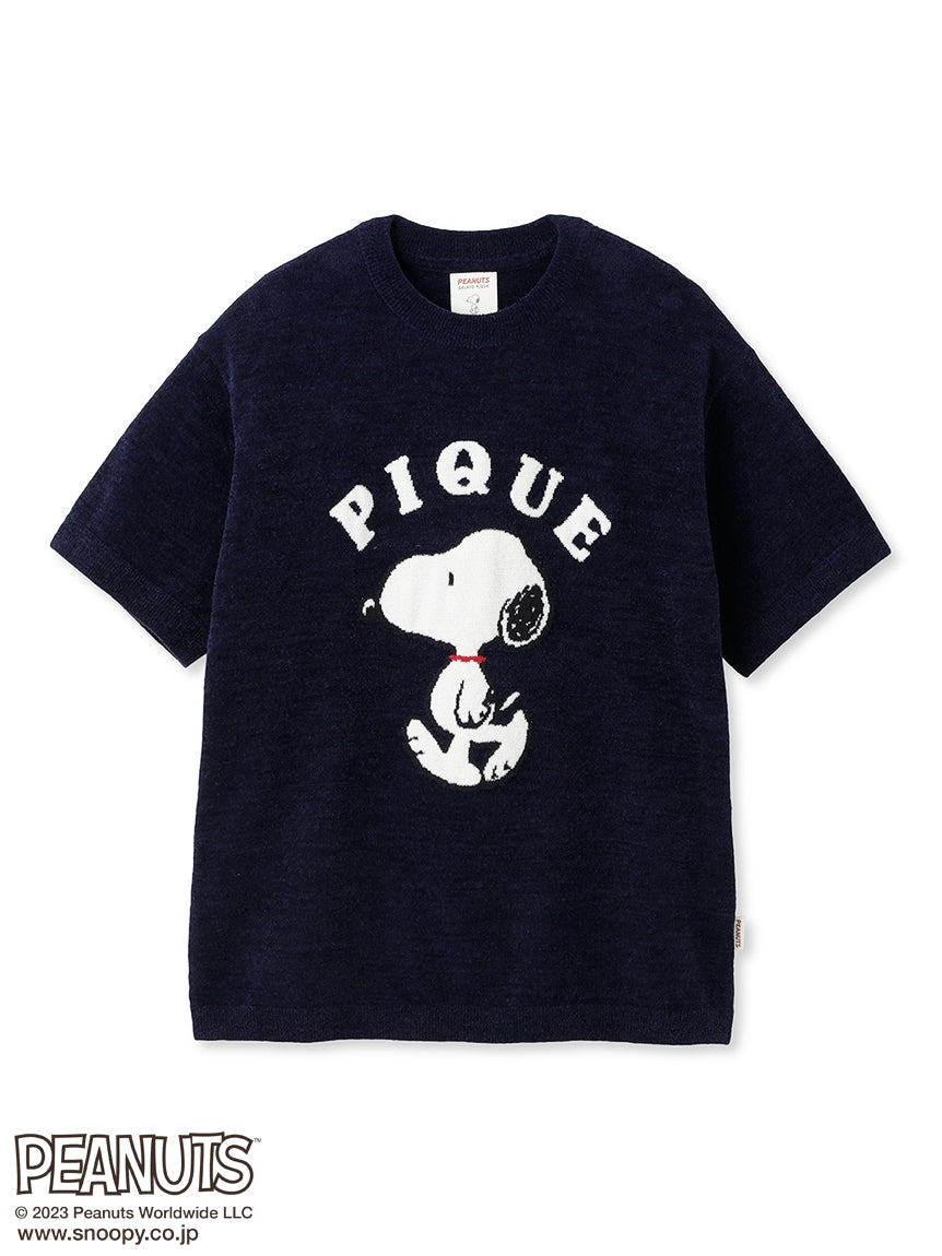 PEANUTS Jacquard Men's Oversized Short Sleeve Sweatshirt