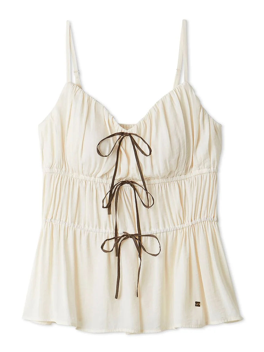 Satin Camisole with Built-In Bra