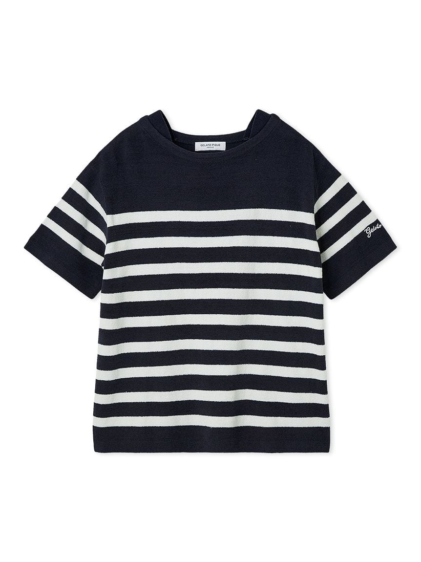 Airy Moco Mens Marine Border Pullover Tops