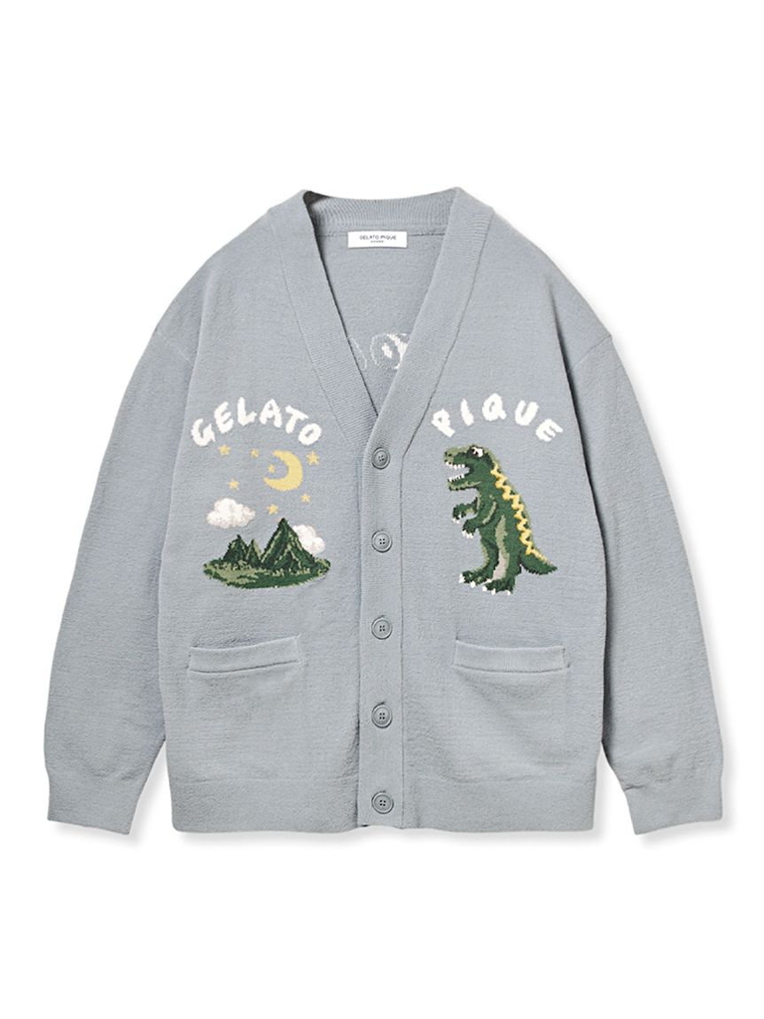 [MENS]Air Moco Dinosaur Jacquard Button Up Cardigan
