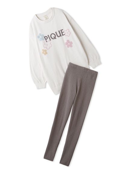 Airy Moco Flower Logo Jacquard Mini Dress & Mocore Leggings