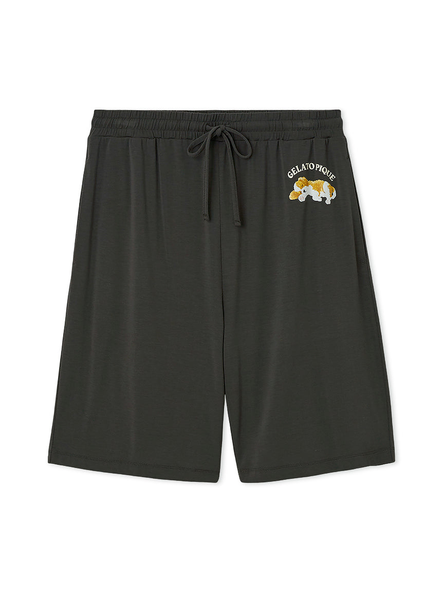 Men's Cool-Touch Rayon Sleeping Dog Shorts