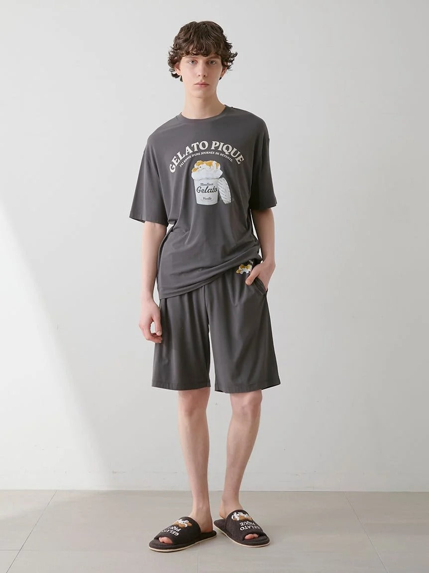 Men's Cool-Touch Rayon Sleeping Dog Shorts