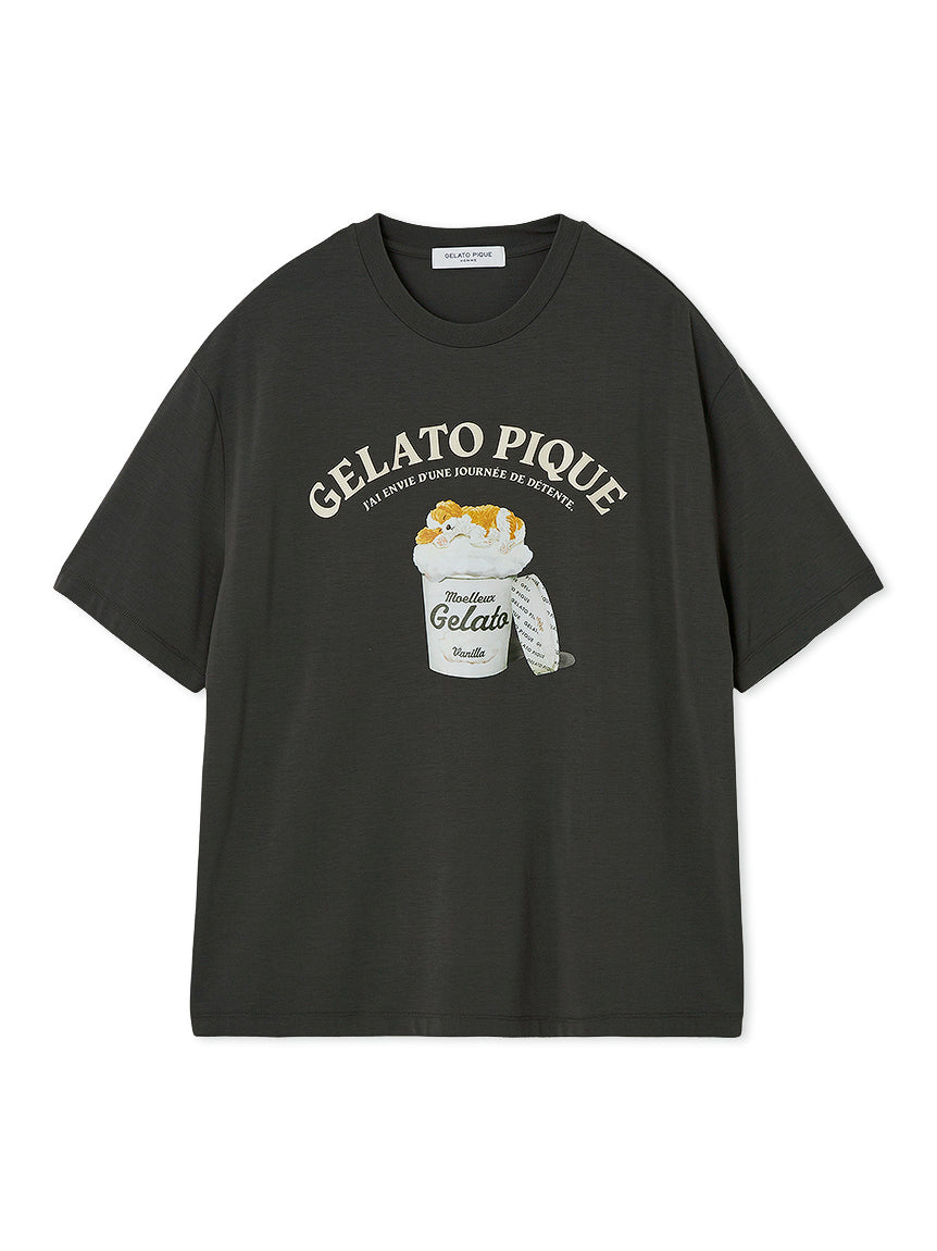MEN's Cool-Touch Rayon Sleeping Dog T-Shirt