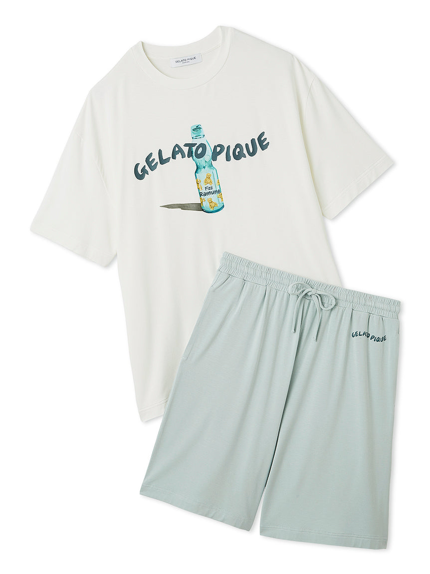 MEN's Cool-Touch Rayon Summer T-shirt & Shorts Set