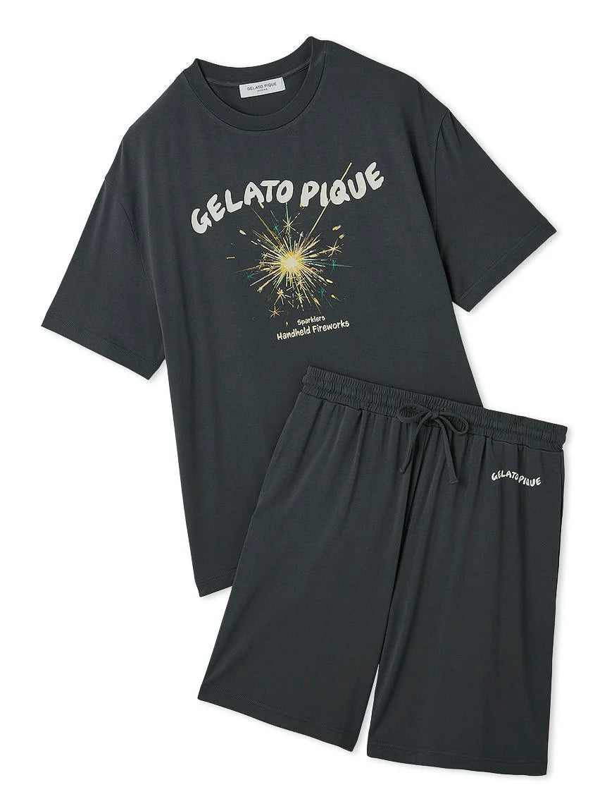 MEN's Cool-Touch Rayon Summer T-shirt & Shorts Set