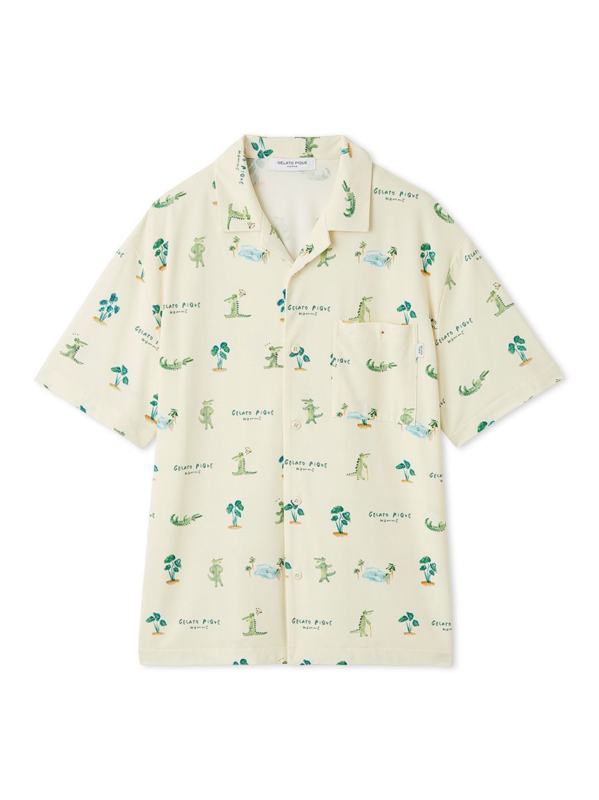 MEN's Cool-Touch Crocodile Print Shirt