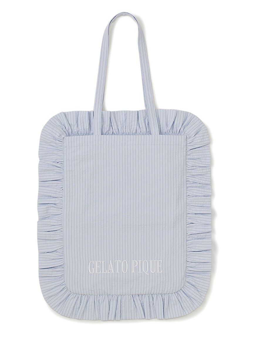 Striped Frill Tote Bag