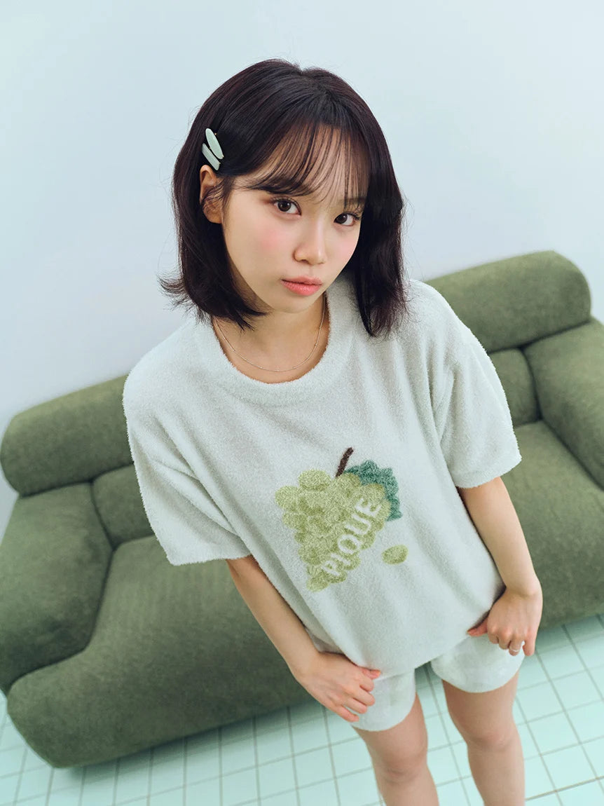 Fruit Jacquard Pullover Tops