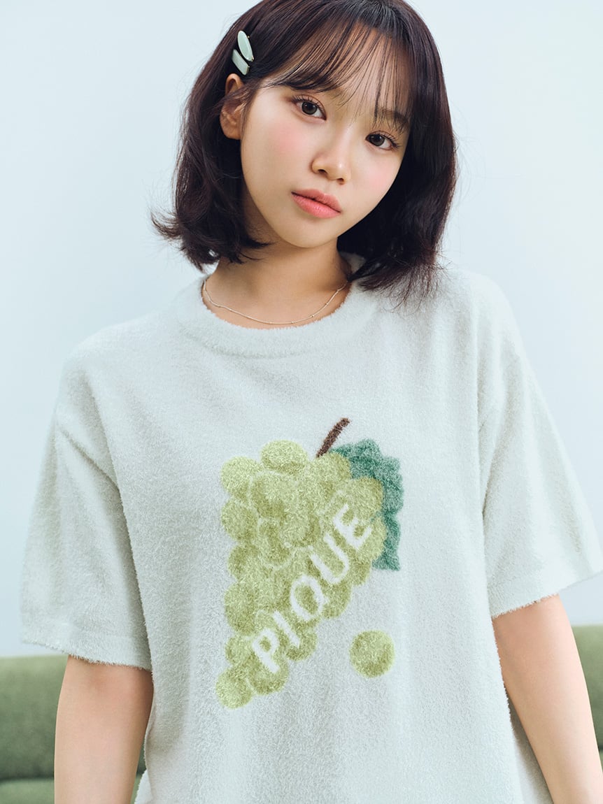 Fruit Jacquard Pullover Tops