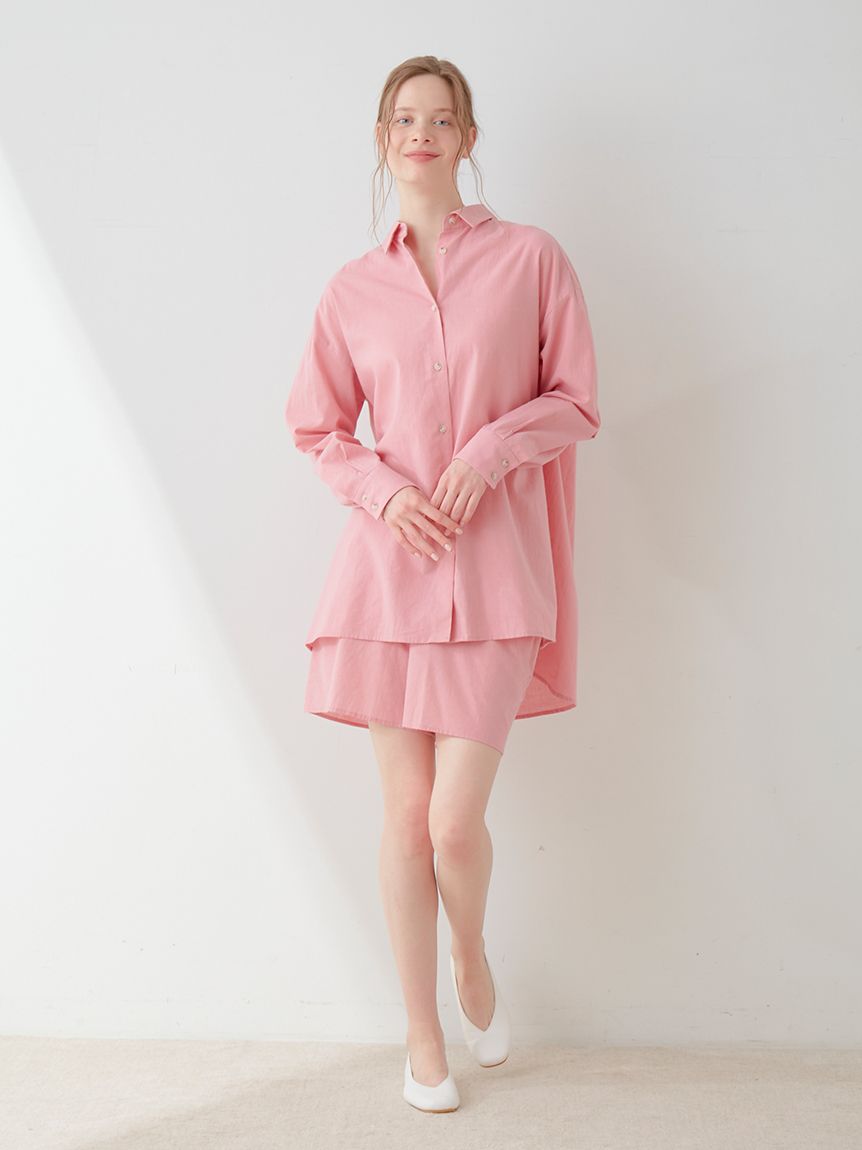 Resort Woven Long Sleeve Oversized Shirt