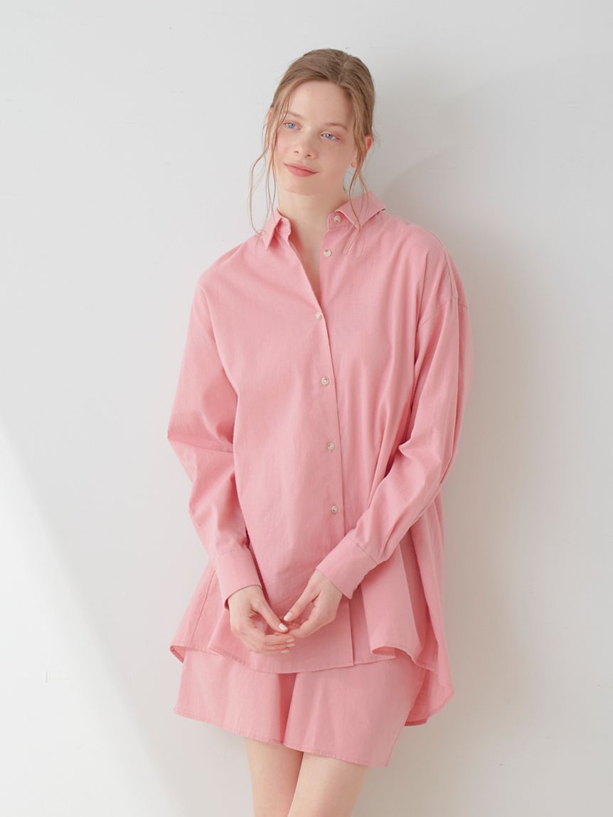 Resort Woven Long Sleeve Oversized Shirt