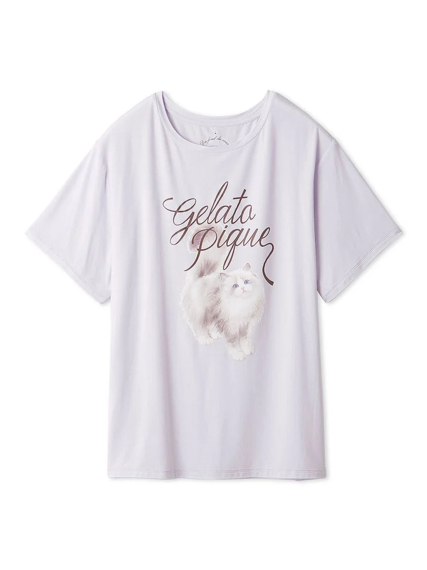 CAT Motif Logo Lounge T-Shirt