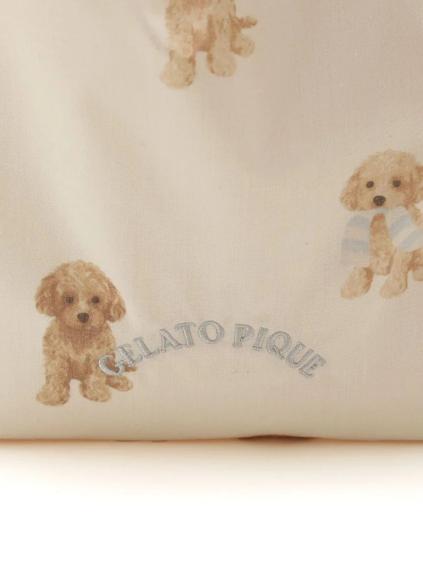 Toy Poodle Motif Drawstring Bag Set