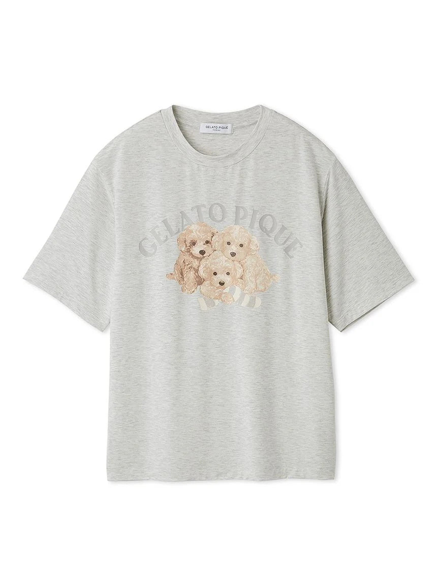 [MENS] Toy Poodle Motif Relax Fit T-shirt