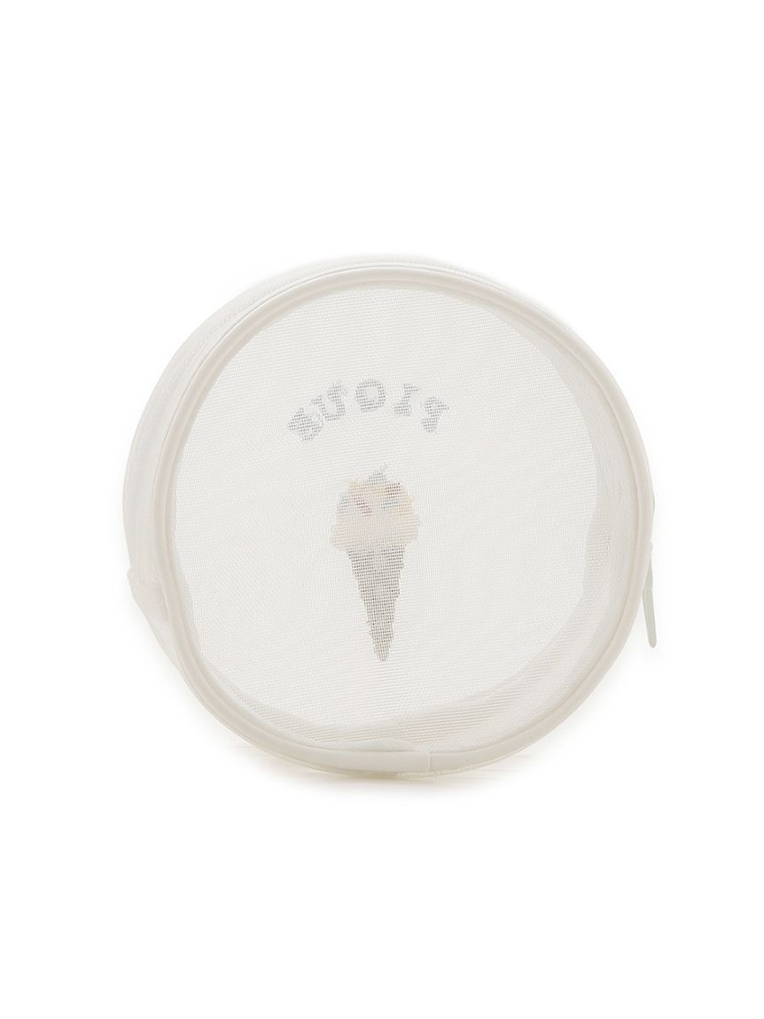 Ice cream Embroidery Round Pouch