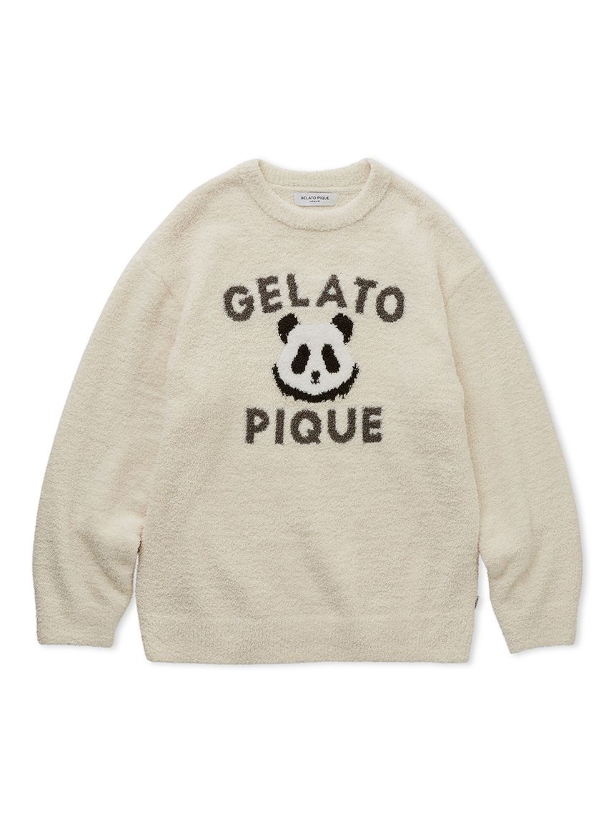 Mens Powder Panda Jacquard Pullover Sweater