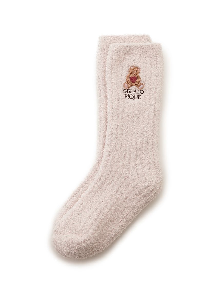 Baby Moco Heart Bear Sagara Ribbed Socks