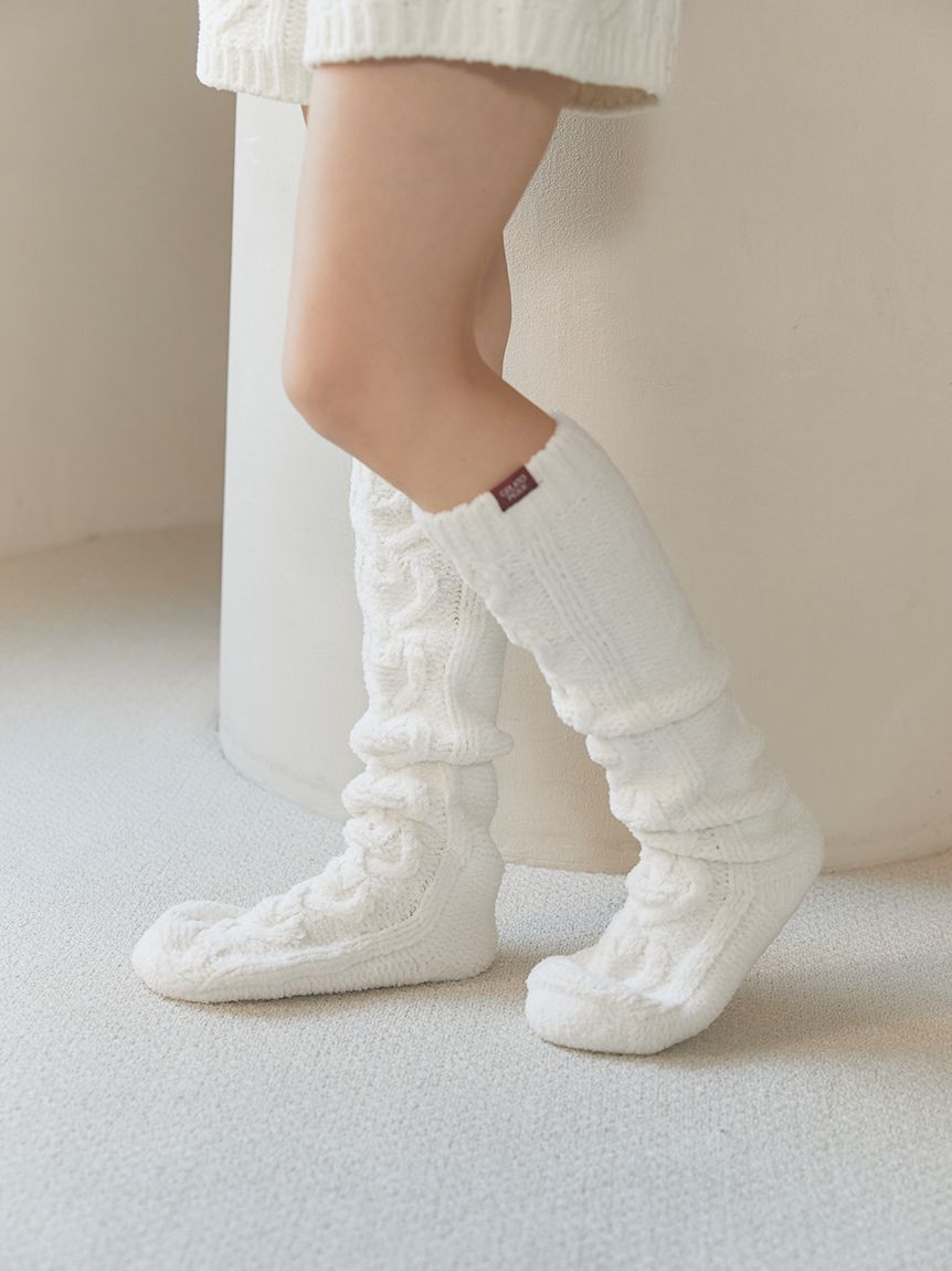 Heart Aran Long Socks