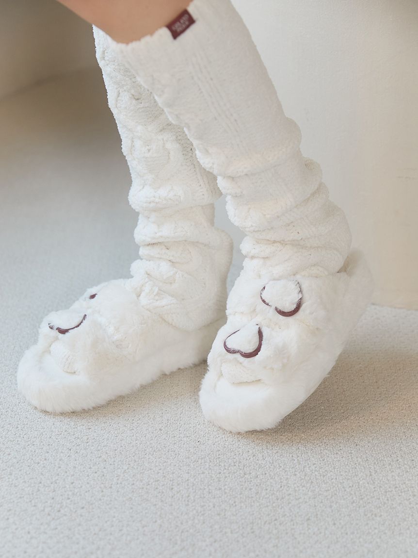 Heart Aran Long Socks