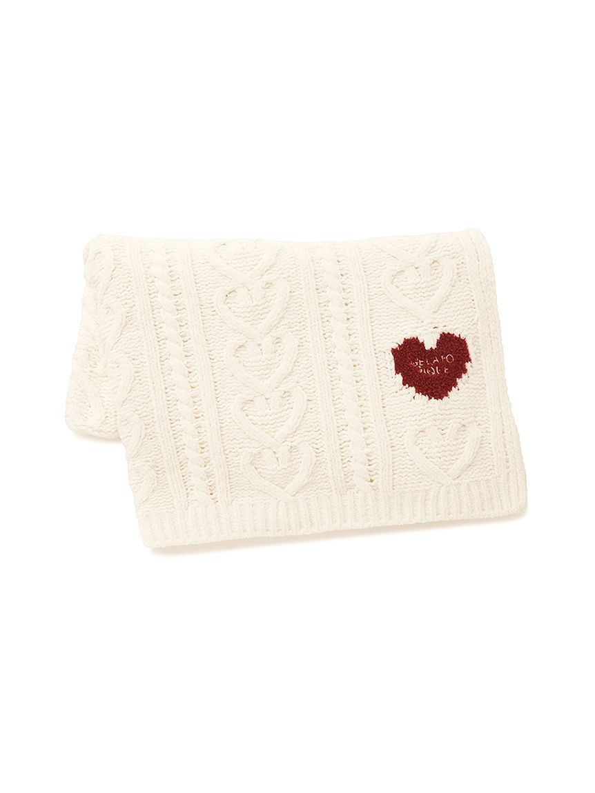 Heart Aran Lap Blanket