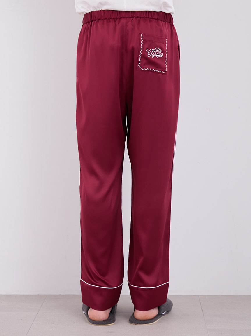 Mens Piping Satin Pajama Pants