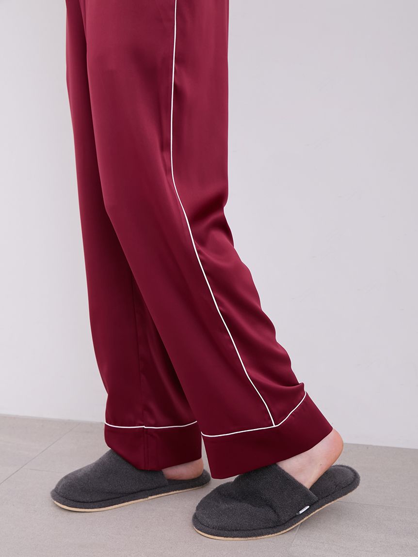 Mens Piping Satin Pajama Pants