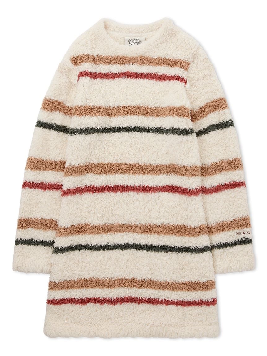 Gelato Border Long Sleeve Lounge Dress