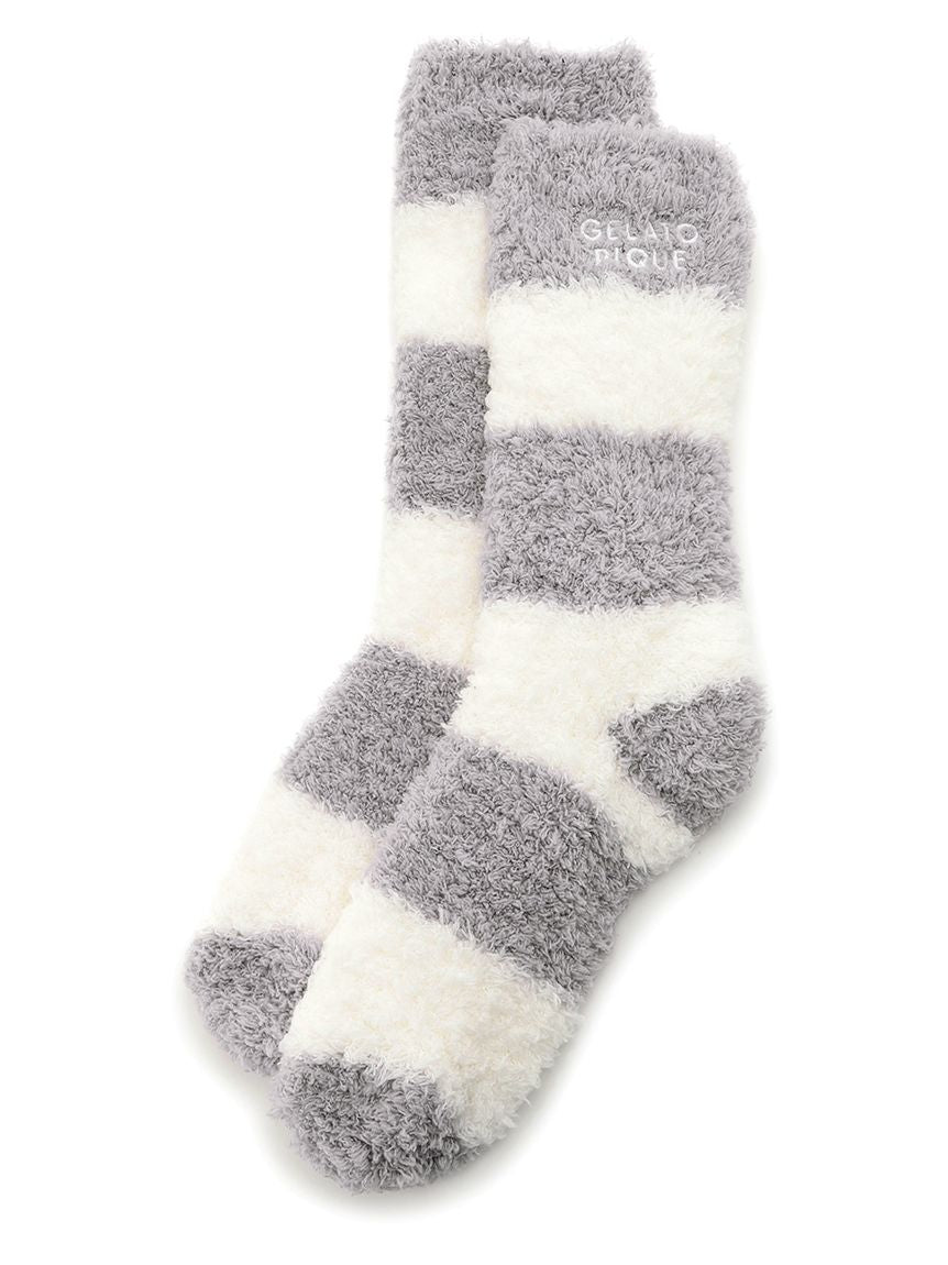 Mens Gelato 2 Border Fuzzy Socks