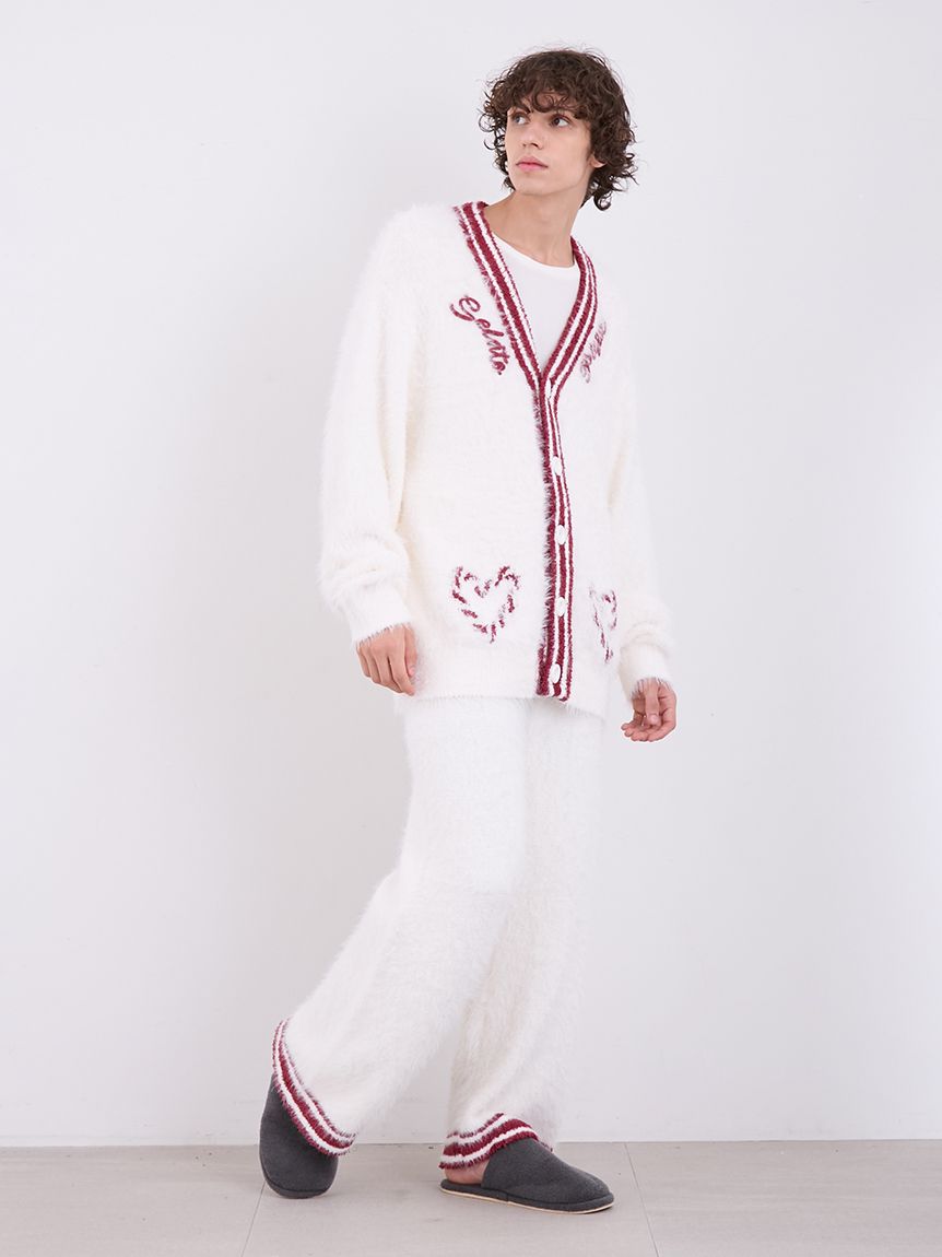 Mens Feather Button Up Cardigan