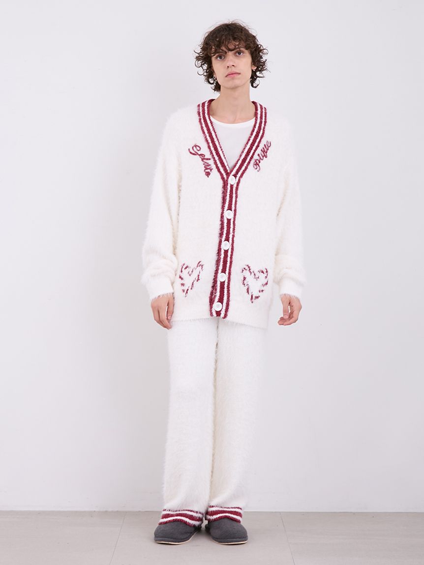 Mens Feather Button Up Cardigan