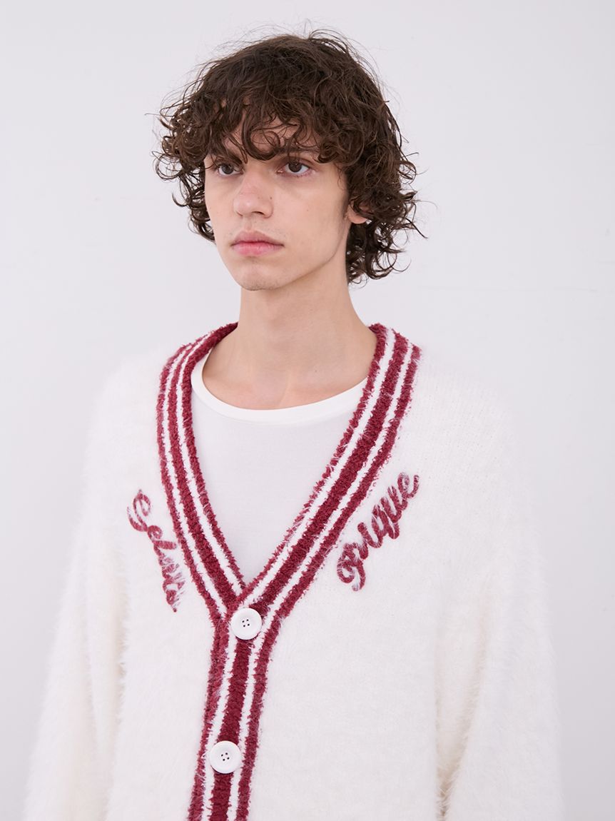 Mens Feather Button Up Cardigan