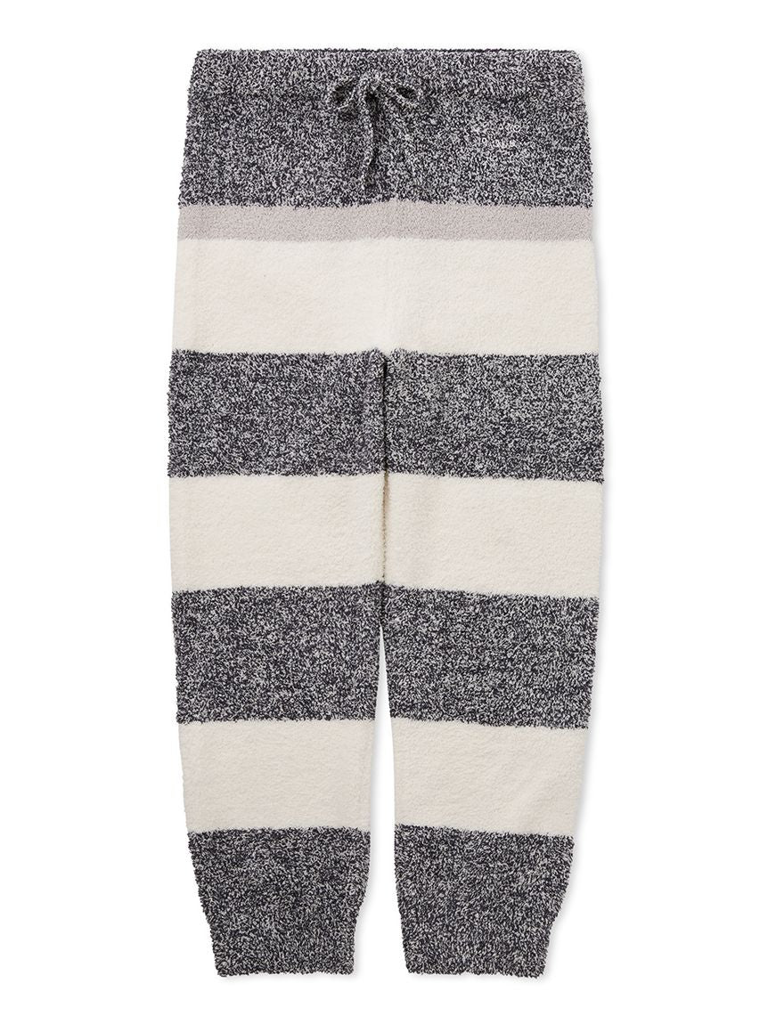 Mens Powder Melange Striped Fuzzy Pajama Pants
