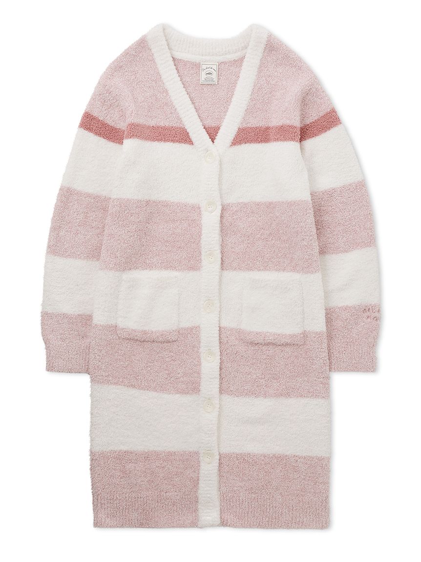 Powder Melange Striped Long Cardigan