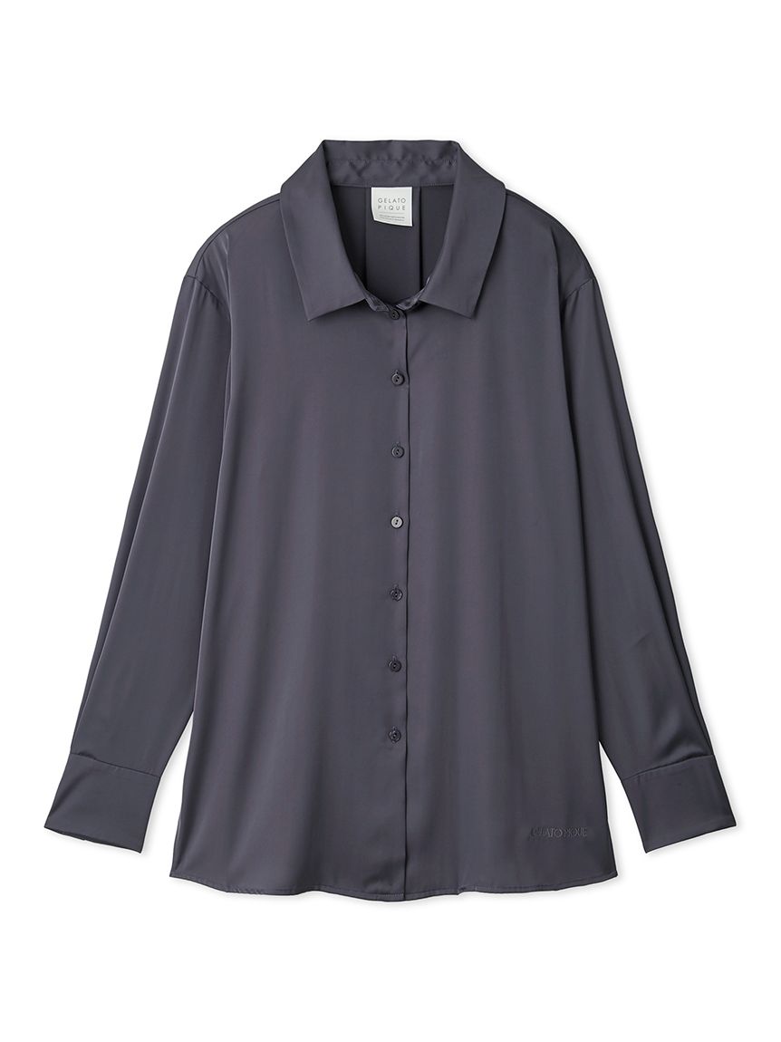 Long Sleeve Satin Sleepwear Blouse