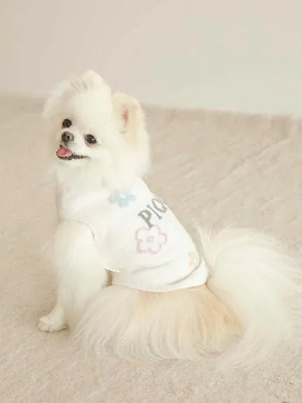 CAT&DOG Flower Logo Jacquard Pullover