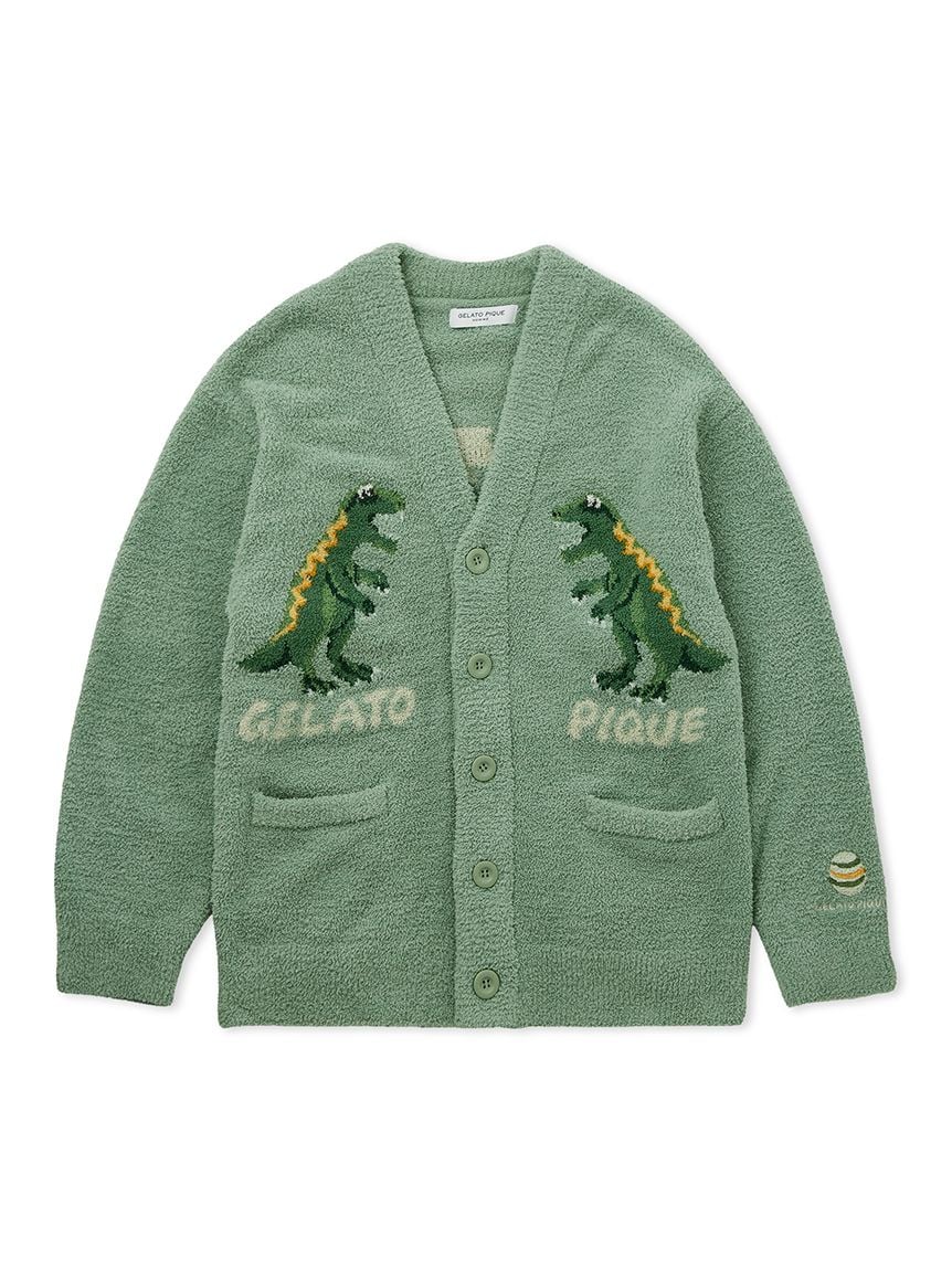 MEN'S Powder Dinosaur Jacquard Knit Cardigan