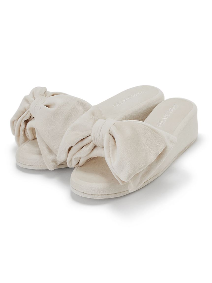 Luxury Velvet Bow Slip-On Shoes