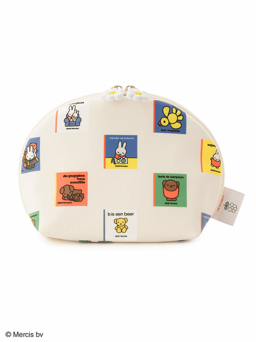 [Dick Bruna] Miffy Books' Motif Flannel Pouch