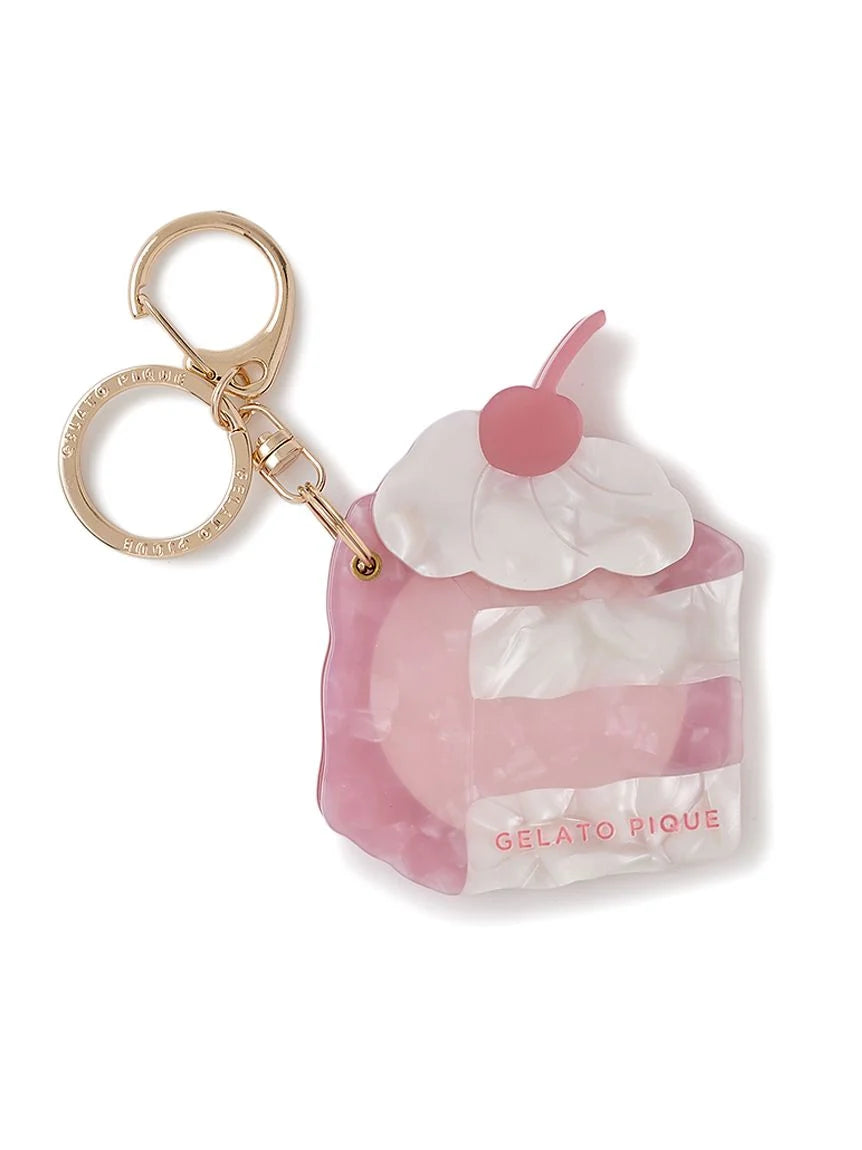 Food Motif Slide Mirror Key Chain