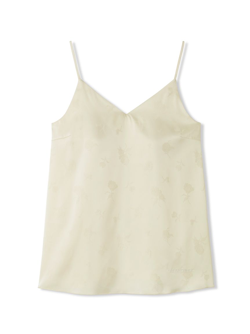 Satin Flower Jacquard Camisole Top