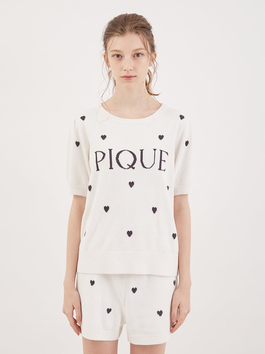 Heart Logo Short-Sleeved Pullover