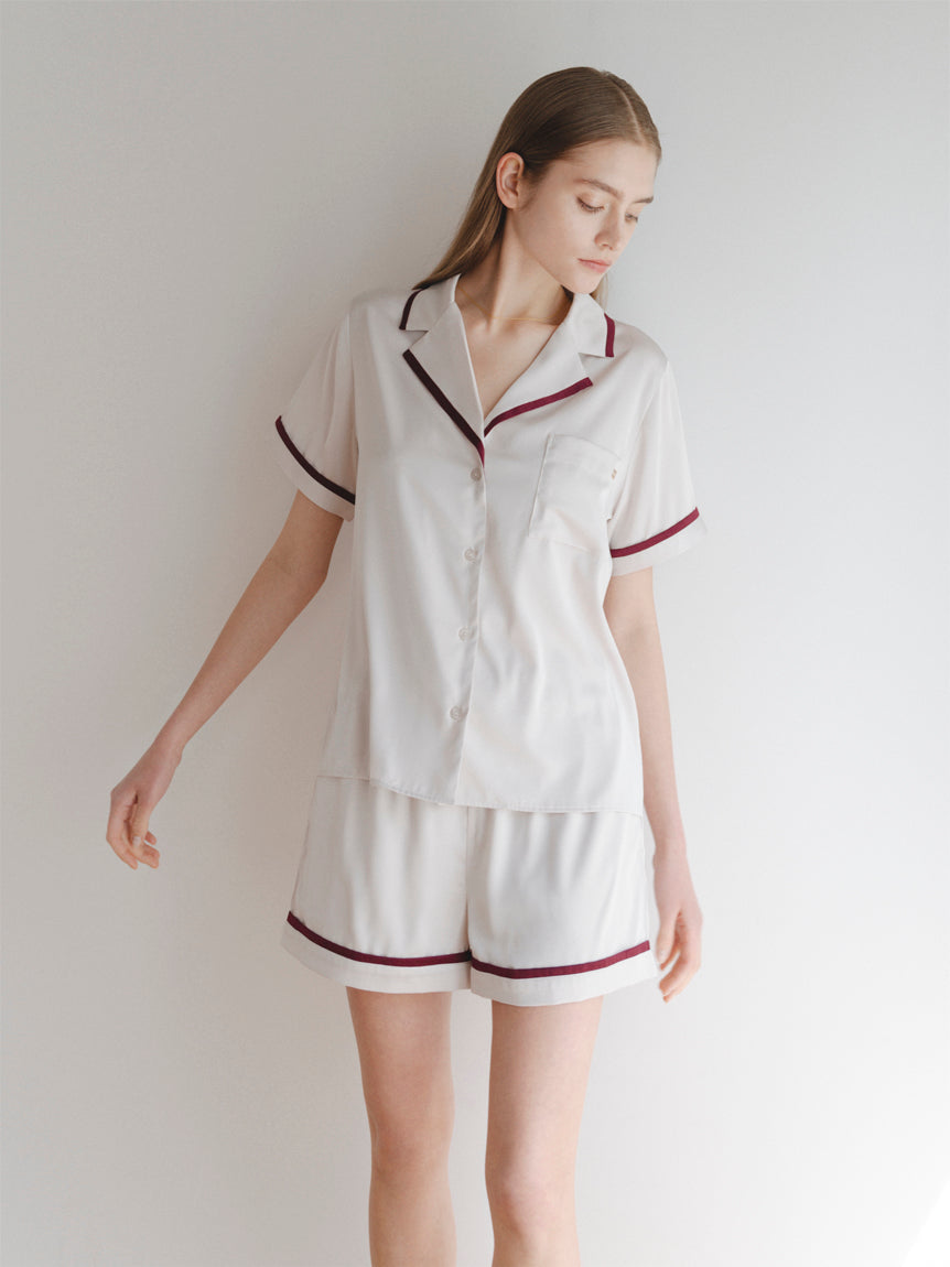 Lined Satin Sleep Shirt