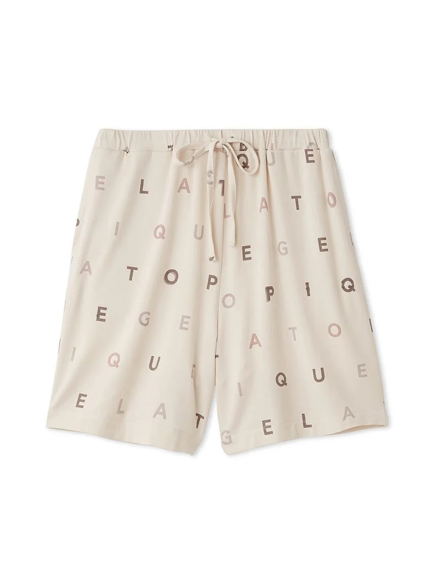 Rayon Logo Motif Womens Lounge Shorts