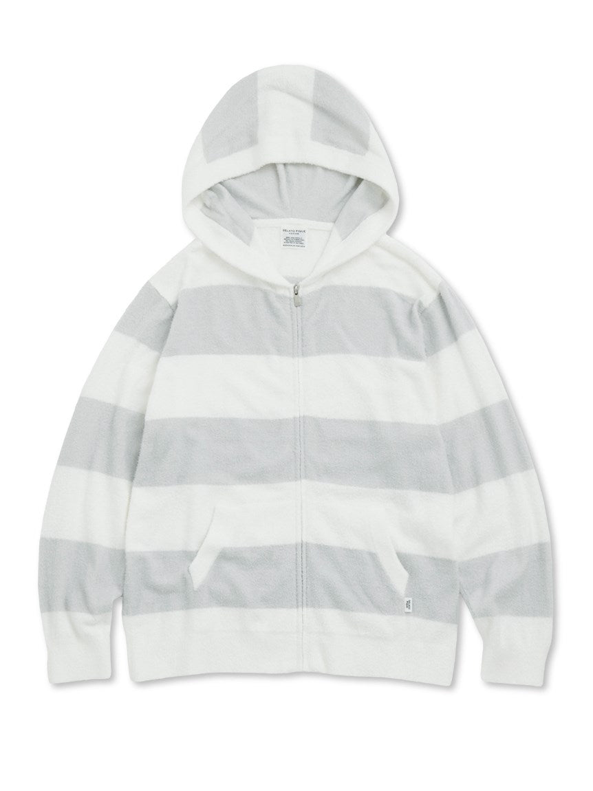 MENS Smoothie 2 Striped Stripe Zip Up Hoodie