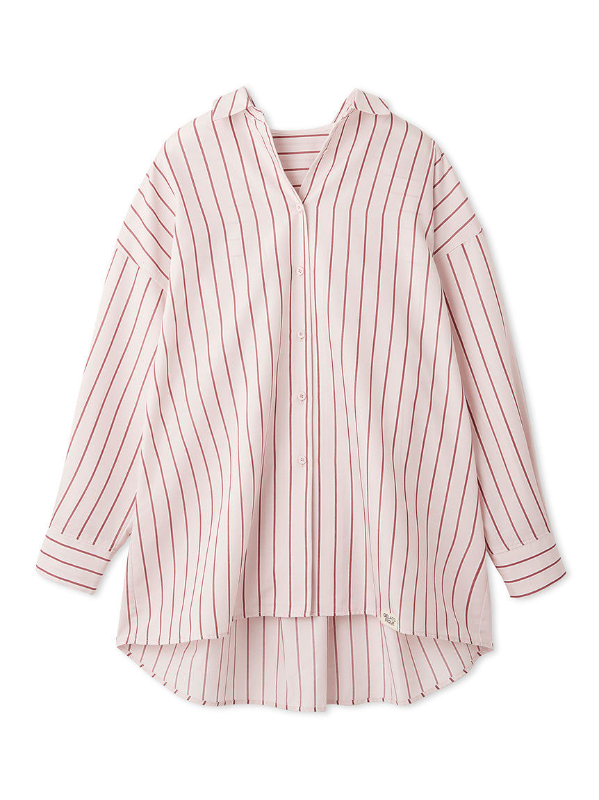 Striped Shirt Long Sleeve Pajama Shirt