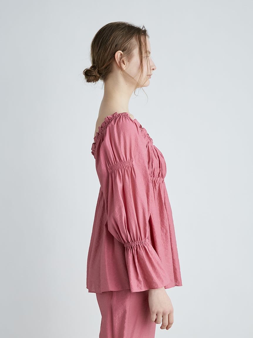 Tulip Frilled Hem Women's Smocked Blouse