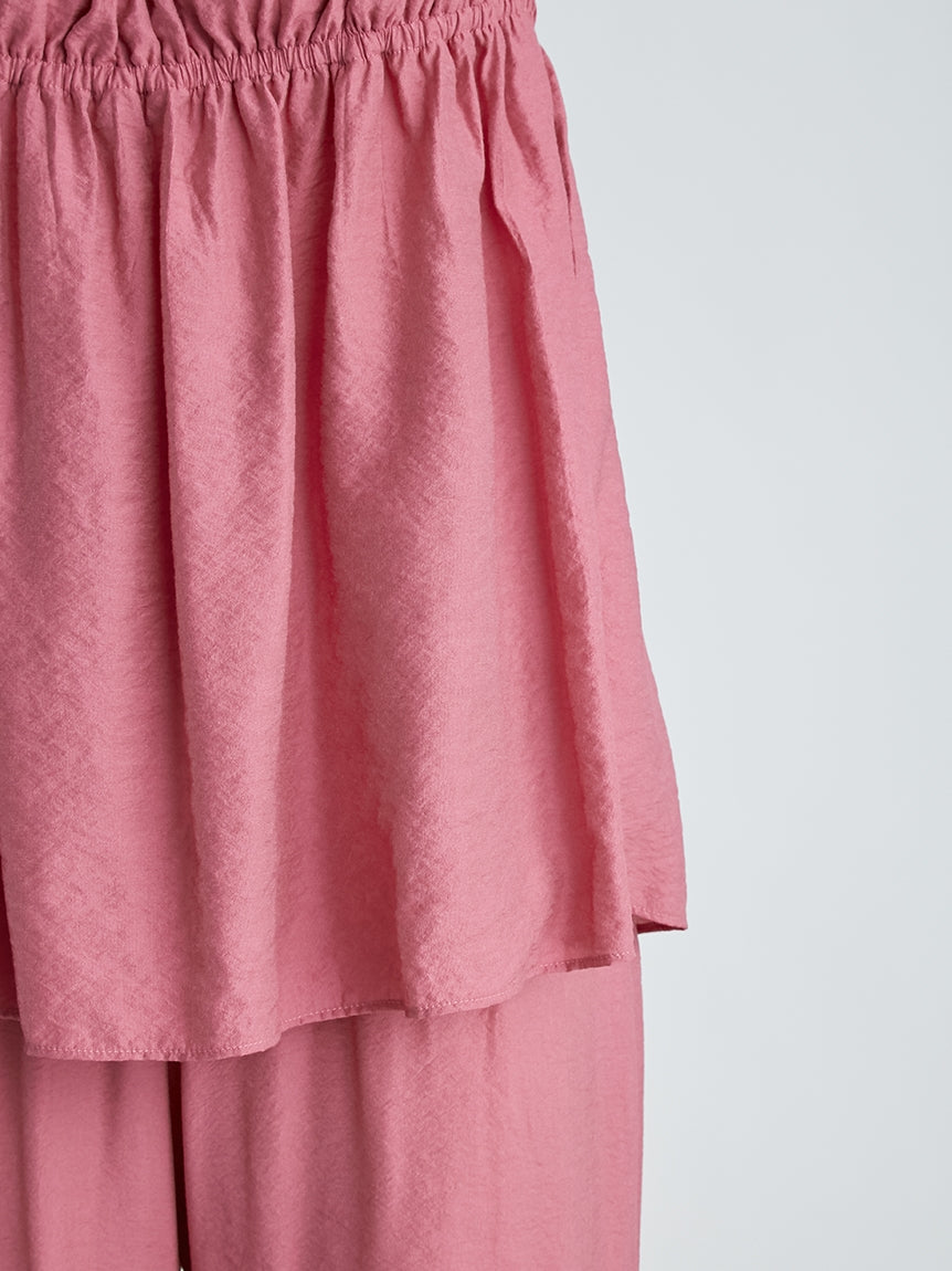 Tulip Frilled Hem Women's Smocked Blouse