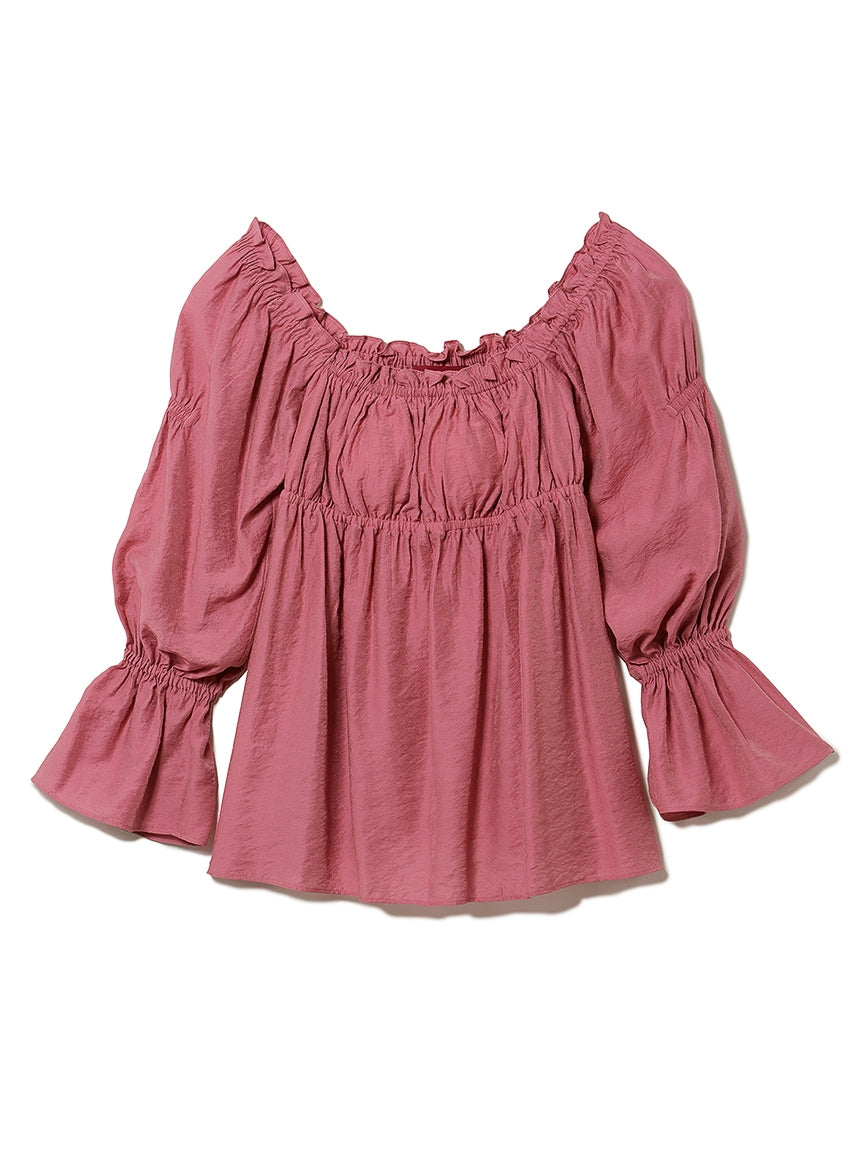 Tulip Frilled Hem Women's Smocked Blouse